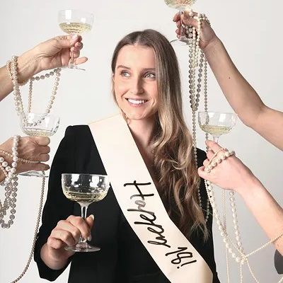 Κορδέλα Happy 18 κρεμ