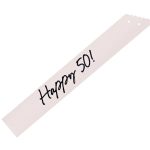Κορδέλα Happy 50 κρεμ