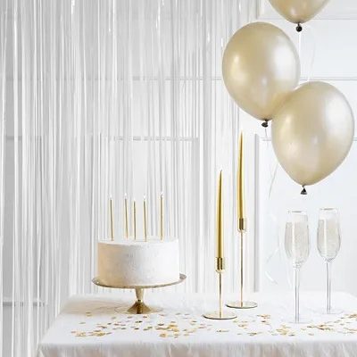 Λευκή Κουρτίνα Πάρτυ 200x100cm