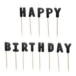 Μαύρα Κεράκια Happy Birthday13 τεμ