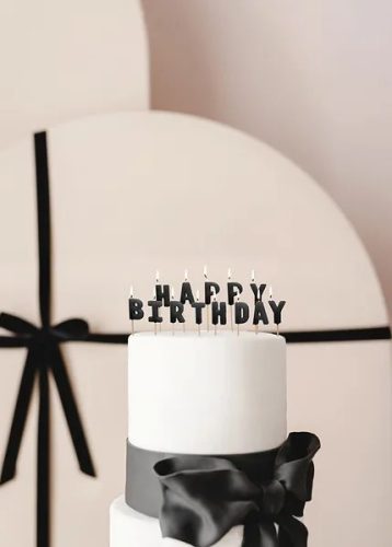 Μαύρα Κεράκια Happy Birthday13 τεμ