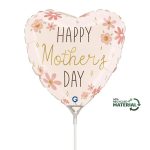 Mini Shape Μπαλόνι Καρδιά Elegant Happy Mother's Day