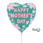 Mini Shape Μπαλόνι Καρδιά Mother's Day - Μαργαρίτες