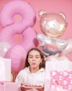 Μπαλόνια Αριθμοί Ματ Ροζέ 100 cm