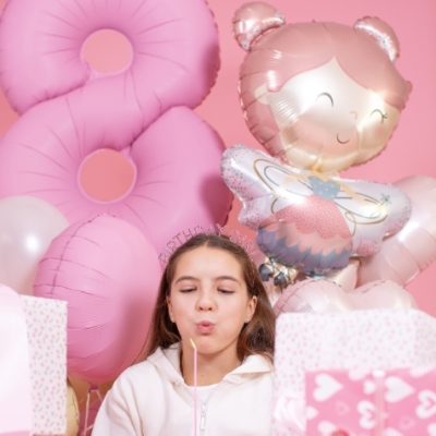 Μπαλόνια Αριθμοί Ματ Ροζέ 100 cm