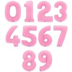 Μπαλόνια Αριθμοί Ματ Ροζέ 100 cm