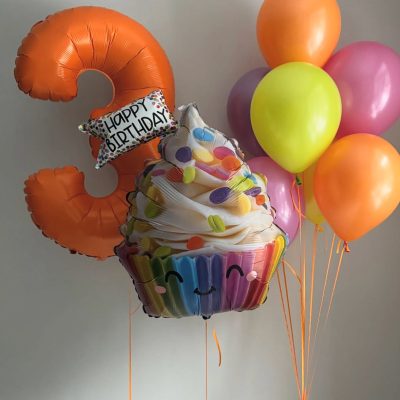 Μπαλόνια Αριθμοί Πορτοκαλί 100 cm