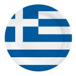 Χάρτινα Πιάτα - Ελληνική Σημαία 8 τεμ