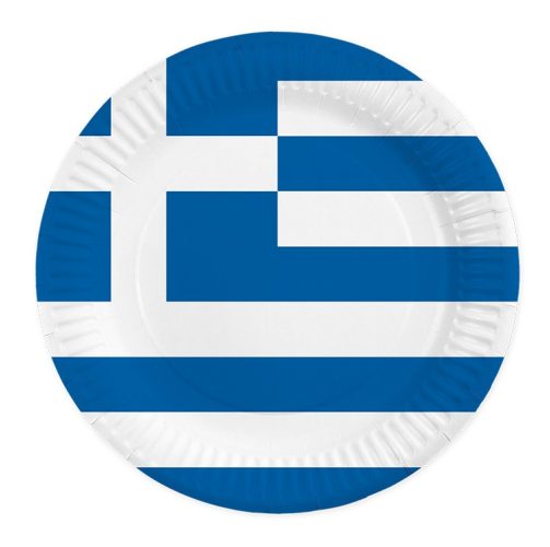 Χάρτινα Πιάτα - Ελληνική Σημαία 8 τεμ