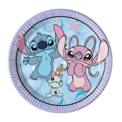 Χάρτινα Πιάτα Φαγητού - Angel & Stitch 8 τεμ
