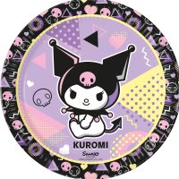 Χάρτινα Πιάτα Φαγητού - Kuromi 8 τεμ
