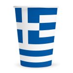 Χάρτινα Ποτήρια - Ελληνική Σημαία 8 τεμ