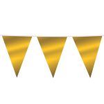 Χρυσά Μεταλλικά Τριγωνικά Σημαιάκια 10m