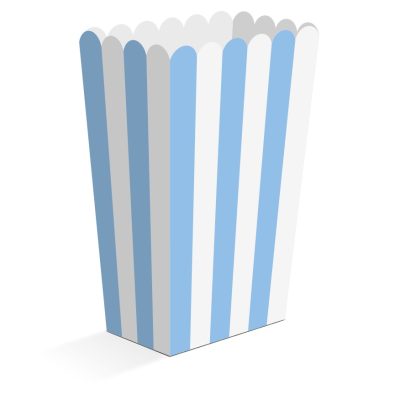 Γαλάζια Κουτάκια Για Ποπ Κορν 8 τεμ