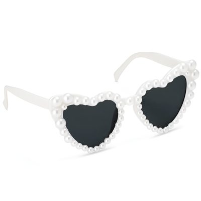 Γυαλιά Καρδιά με πέρλες λευκά