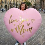 Γίγας Μπαλόνι ροζ Καρδιά - Love You Mom 160cm