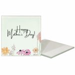 Γυάλινο σουβέρ Happy Mother's Day – Λουλούδια