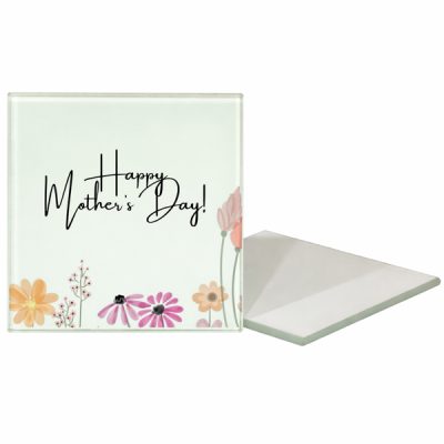 Γυάλινο σουβέρ Happy Mother's Day – Λουλούδια