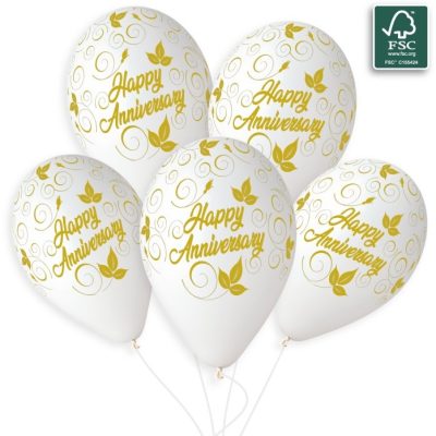 Λάτεξ Μπαλόνια Happy Anniversary 6 τεμ