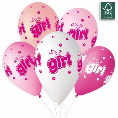 Λάτεξ Μπαλόνια It's A Girl Bubbles 25 τεμ