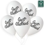 Λάτεξ Μπαλόνια Just Married 5 τεμ