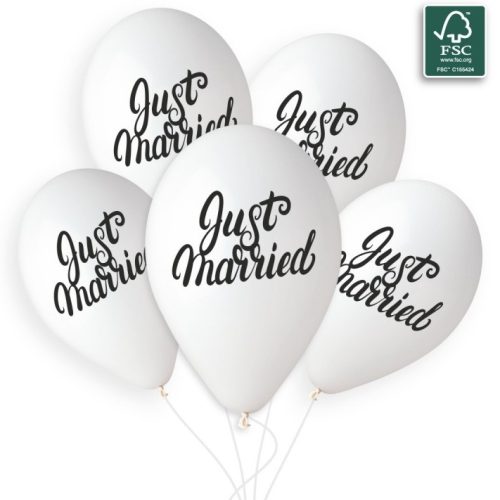 Λάτεξ Μπαλόνια Just Married 5 τεμ