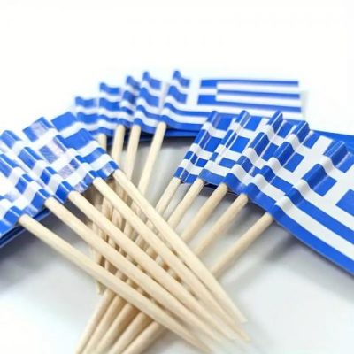 Οδοντογλυφίδες Ελληνική Σημαία 50 τεμ