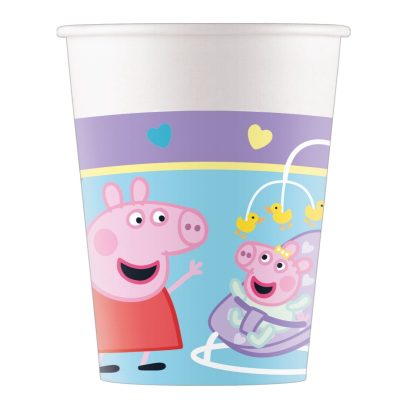 Ποτήρια πάρτυ - Πέππα Γουρουνάκι & Baby Evie 8 τεμ