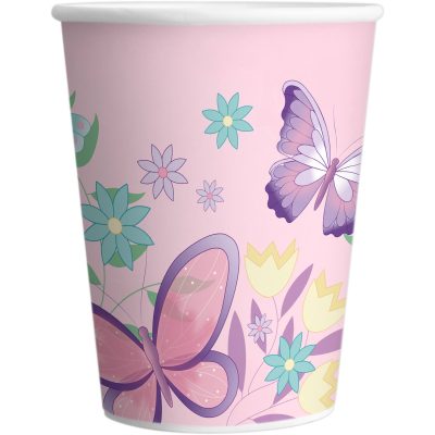 Ποτήρια Πάρτυ - Πεταλούδες Flutter 8 Tεμ