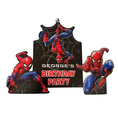 Προσωποποιημένος Πίνακας Spiderman Με Αυτοκόλλητα & Φιγούρες που Στέκονται