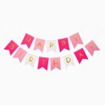 Ροζ Γιρλάντα Happy Birthday 