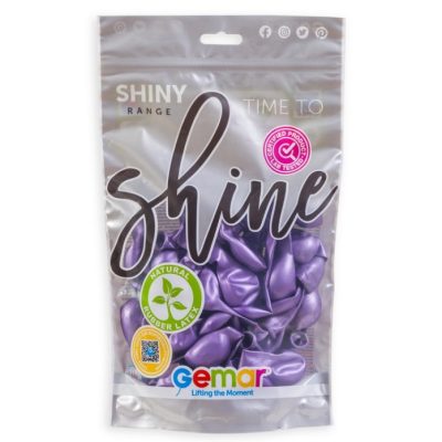 Shiny Μοβ λάτεξ μπαλόνι