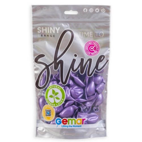 Shiny Μοβ λάτεξ μπαλόνι