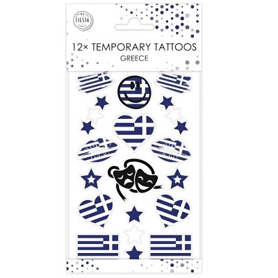 Τατουάζ Ελληνική Σημαία 12 τεμ