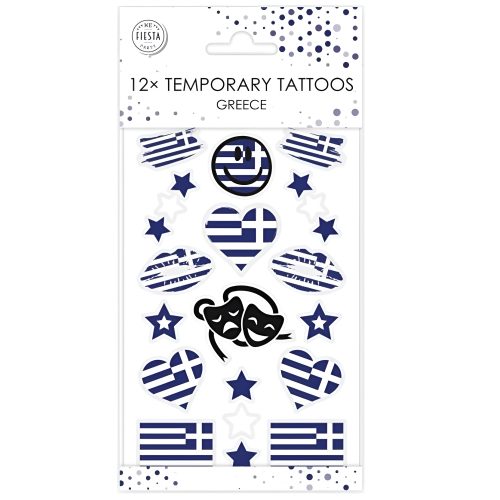Τατουάζ Ελληνική Σημαία 12 τεμ