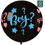Τεράστιο Μαύρο μπαλόνι για Gender Reveal