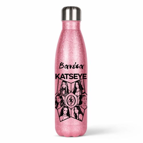 Θερμός με ροζ Glitter - Katseye Star με Όνομα