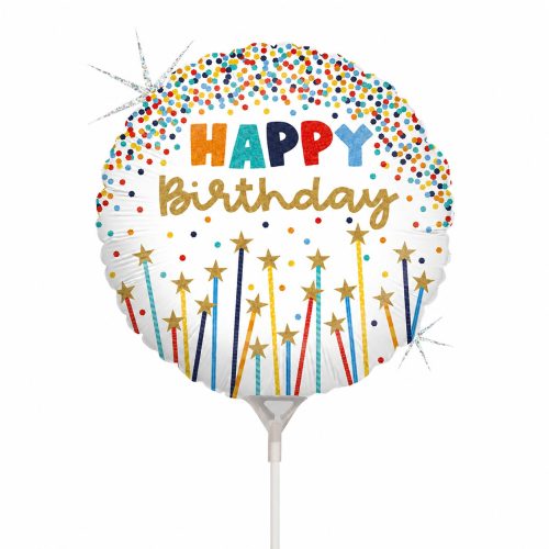 10 Mini Shape Μπαλόνι - Birthday Star Candles