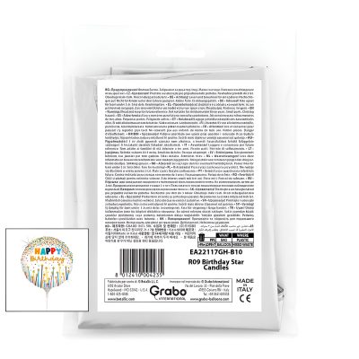 10 Mini Shape Μπαλόνι - Birthday Star Candles