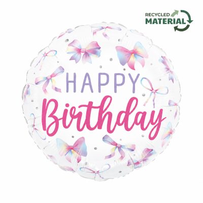 18'' Μπαλόνι με Φιόγκους - Happy Birthday