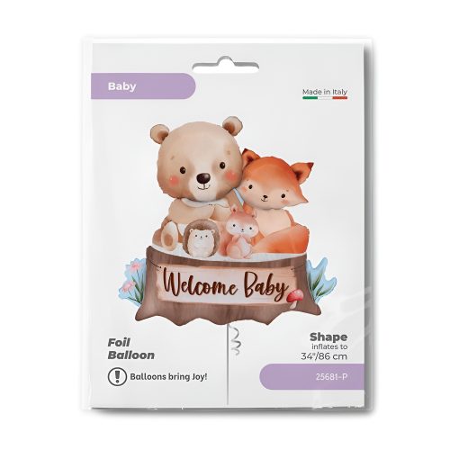 34” Μπαλόνι Welcome Baby – Ζωάκια του Δάσους