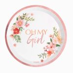 Χάρτινα Πιάτα Πάρτυ - Oh My Girl Floral 8 Τεμ