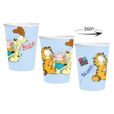 Χάρτινα Ποτήρια – Garfield 8 τεμ