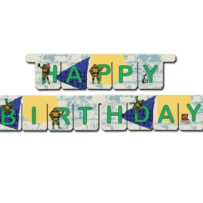 Γιρλάντα Happy Birthday – Χελωνονιντζάκια 3m