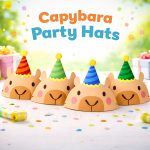Καπελάκια Πάρτυ - Σχέδιο Capybara (4 Τεμ)