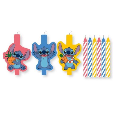 Κεράκια Γενεθλίων Stitch 3+6 τεμ