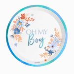 Χάρτινα Πιάτα Πάρτυ - Oh My Boy Floral 8 Τεμ