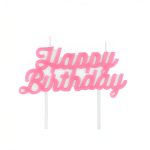 Ροζ Κεράκι - Happy Birthday