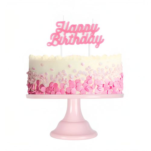 Ροζ Κεράκι - Happy Birthday