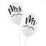 Σετ Λάτεξ Μπαλόνια Mr & Mrs 8 τεμ